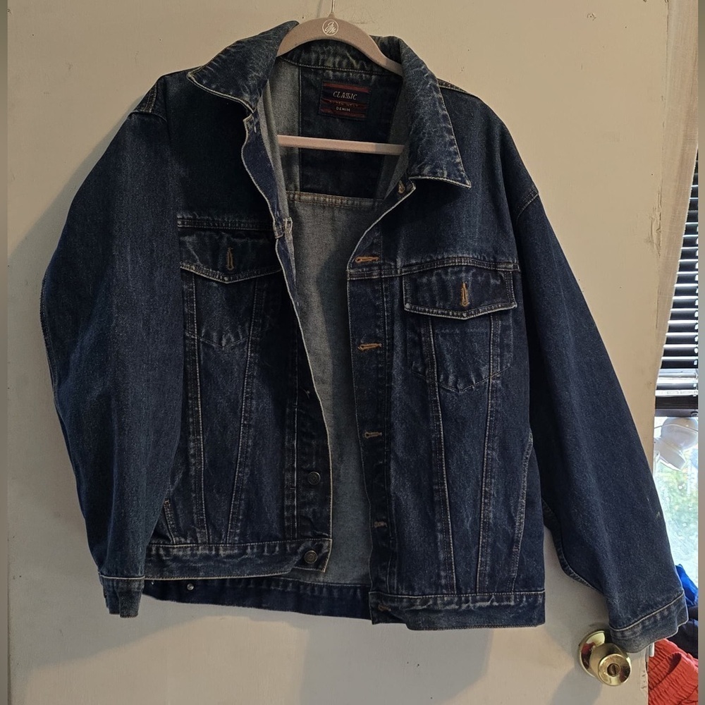 Classic Dark Blue Denim Jacket